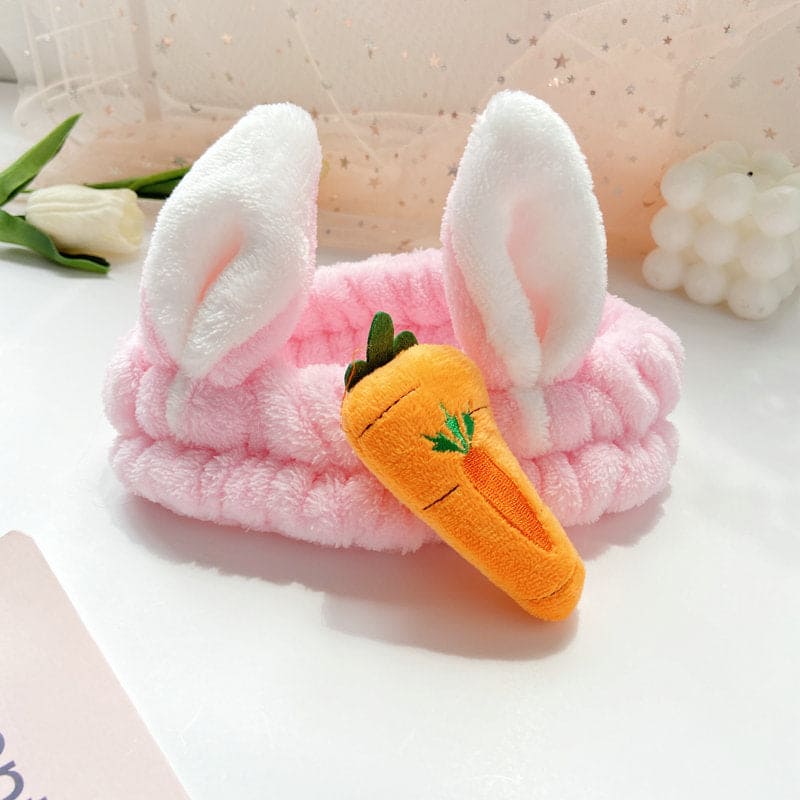 Carrot Rabbit Ears Face Wash Headband, Wash Face Hair Holder Hairband, Soft Warm Coral Fleece Bow Animal Ears Headband, Soft Lovely Wash Face Hairband, Spa Headband for Makeup, Perfect Cosmetic Headband Carrot Rabbit Ears Face Wash Headband, Wash Face Hair Holder Hairband, Soft Warm Coral Fleece Bow Animal Ears Headband, Soft Lovely Wash Face Hairband, Spa Headband for Makeup, Perfect Cosmetic Headband